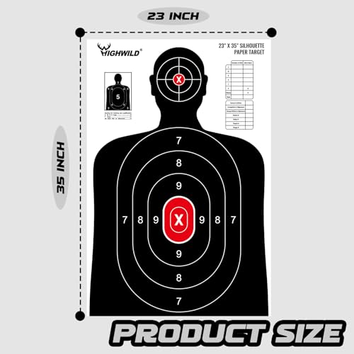 Image of Highwild Shooting Range Silhouette Paper Target - 23X35 Inches - Suitable for Handguns, Rifles, Airguns, BB Guns