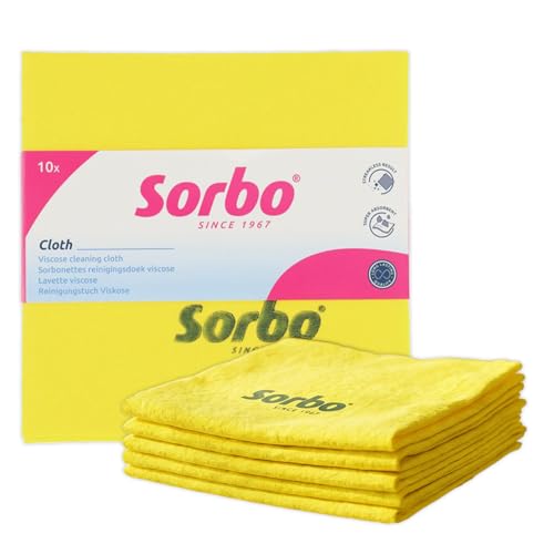 Sorbo Sorbonettes – Multifunktionale sowie saugfähige Reinigungstücher, weich und fusselfrei, geeignet für empfindliche Oberflächen, 5 Stück