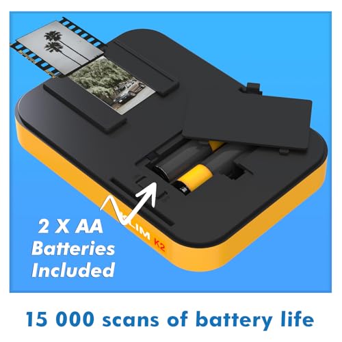 Image of KLIM K2 Mobile Film Scanner 35mm + New 2024 + Positive & Negative Scanner + Slide Scanner + Photo Scanner + 35mm Color Film Developing Kit Essential + Your own 35mm Film Developing Service at Home