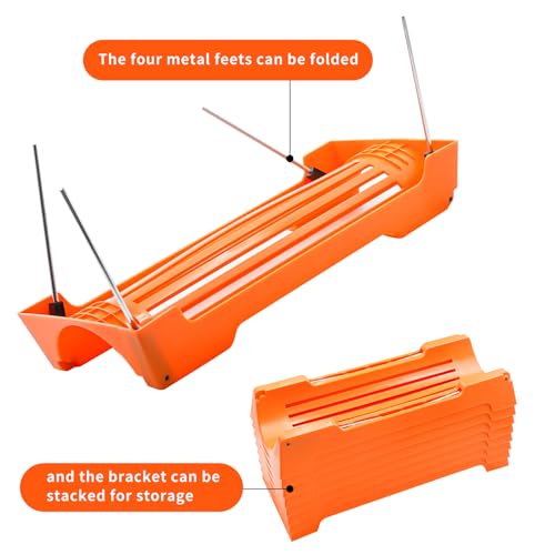 Image of 10Ft RV Sewer Hose Support, Sewer Hose Support Kit,Foldable Metal Support Bracket with Different Heights Works Over Uneven Terrain, Easty to Drain, Stable and Durable