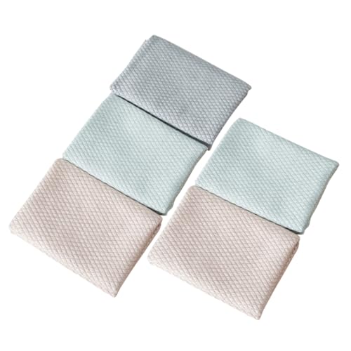 Gatuida 5 Piezas Paños de Limpieza para Cocina Absorbentes y Resistentes al Agua Paños Multiusos para Platos Ventanas y Muebles Secado Rápido Colores Surtidos Color Color Aleatorio
