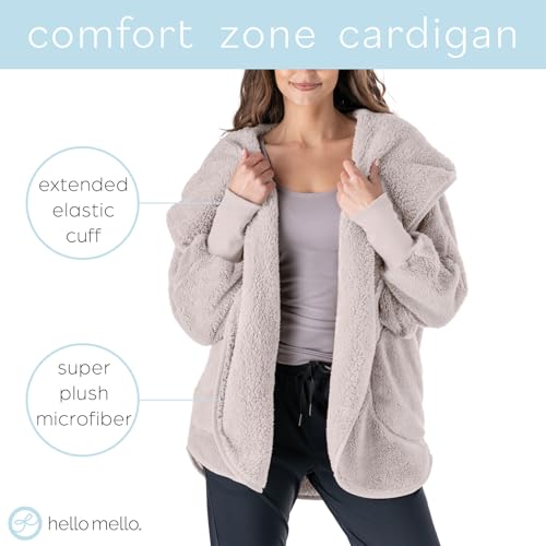 Hello Mello Comfort Zone Oversized Cardigan Faux Sherpa Sweater for Women2