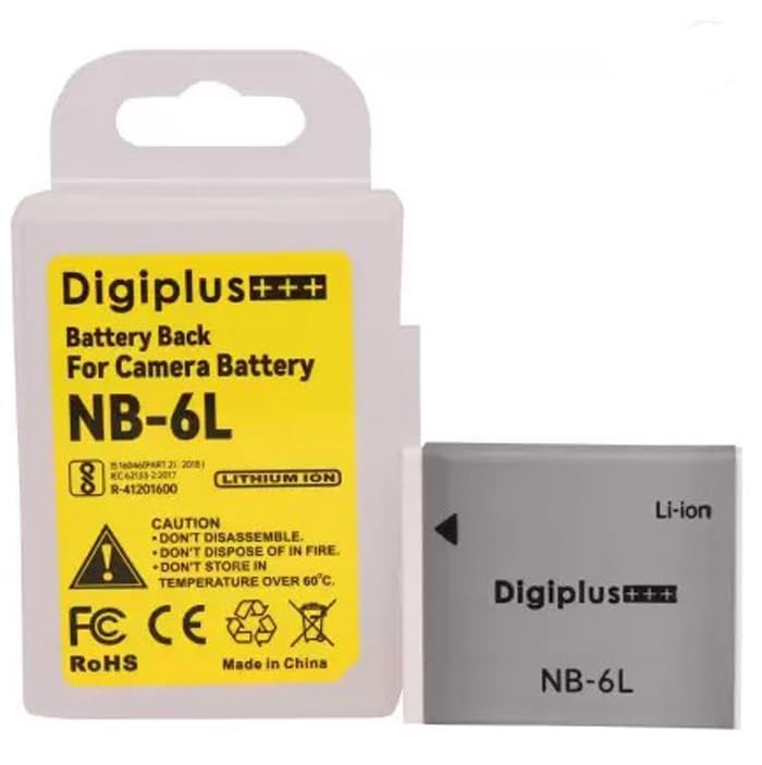 DIGIPLUS NB-6L Camera Rechargeable Litium-ion Battery (1600 mah) Compatible for Cameras Canon PowerShot D10, D20, D30, ELPH 500 HS, S90, S95, SD1200 is, SD1300 is, SD3500 is n Others (Grey) (B0DGMHZGPG) Amazon Price History, Amazon Price Tracker