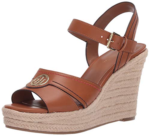 Tommy Hilfiger Women's Espadrille Wedge Sandal, Tan, 8