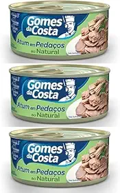 Kit + 3 Atum Em Pedaços Ao Natural Gomes Da Costa 170g(510g)
