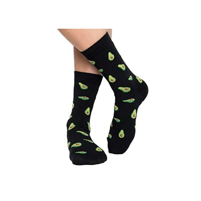 Roits Lustige Avocado Schwarze Socken Herren Damen - Bunte Witzige Socken, Odd Fun Socks Geschenke Accessoires – Bild 5