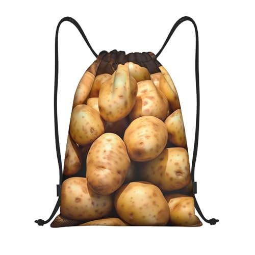 Drawstring Backpack Garden Potatoes Drawstring Bag Sports String Bag Gym Sackpack for Women Men