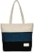 ArcEnCiel Women's Canvas Shoulder Hand Bag Tote Bag (Blue&Black)