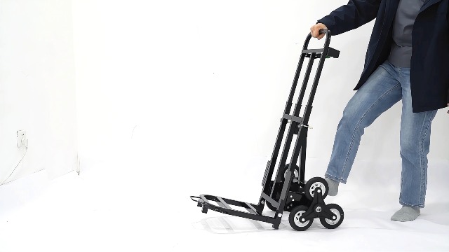 Carretilla plegable para escaleras con 6 ruedas, acero negro miniatura 7