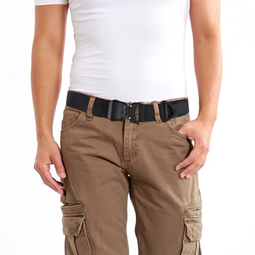 Tactical Belt Nylon Web Work Belt with Heavy Duty Quick Release Buckle