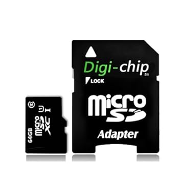 Digi-Chip Cartão de memória micro-SD de 64 GB para telefones e smartphones Xiaomi Redmi Note 8, Note 8 Pro, Xiaomi Mi CC9, Mi CC9e, Redmi 7A, Mi A3