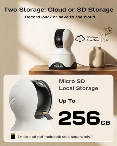 VIMTAG 2.5K 4MP Pan/Tilt Indoor Camera for Pet/Dog/Cat/Baby/Nanny/Home Security with Phone APP, Motion Tracking, Night Vision, 2-Way Audio, AI Detection, 5G/2.4GHz WiFi, Cloud & SD Card, Works w/Alexa - Image 7