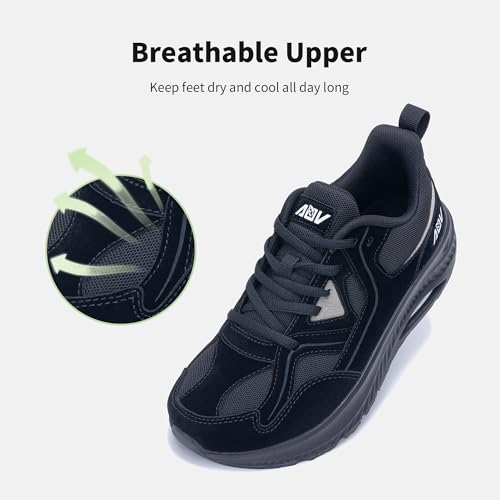 Image of AOV Wide Toe Box Shoes Women Arch Support Walking Shoes for Plantar Fasciitis Orthotic Tennis Sneakers