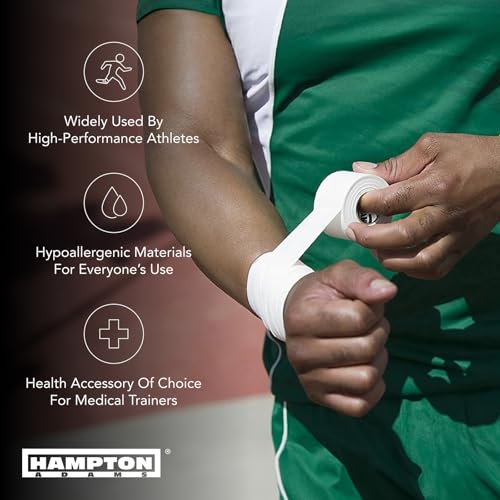 Image of Hampton Adams | As Seen on Shark Tank | Original Athletic Sports Tape (3-Pack) | 45ft Rolls | Very Strong Easy Tear NO Sticky Residue | Best Tape for Athlete & Trainers | Fingers Ankles
