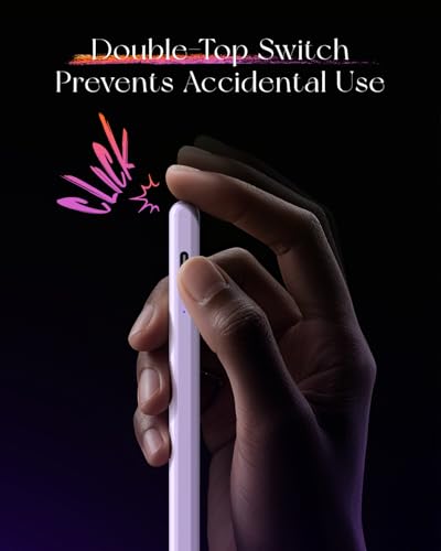 Image of Stylus Pen for iPad 10th&11th Gen, Digital Pen for Apple iPad(2018-2025), Tilt Sensor Pencil for iPad Compatible with iPad Pro 11 /12.9 /M4, iPad 6-11th, iPad mini 5 /6, iPad Air 3 /4 /5 /M2 /M3 - Purple