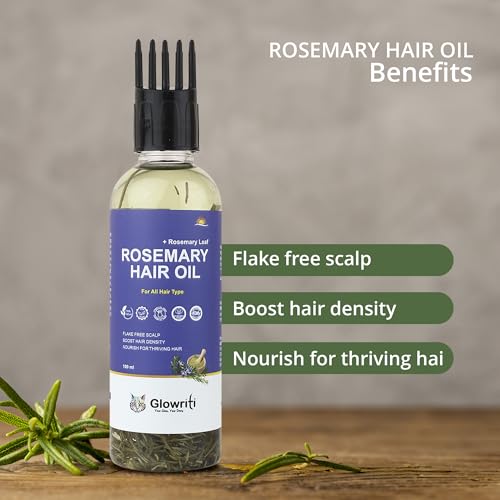 Image of Rosemary Hair Oil(100ml) | Supports Stronger Roots, Reduces hair Fall & Enhances Hair Texture | Hair Growth & Hair Fall Control | Anti-Dandruff & Nourishing Scalp Treatment | Mineral Oil Free