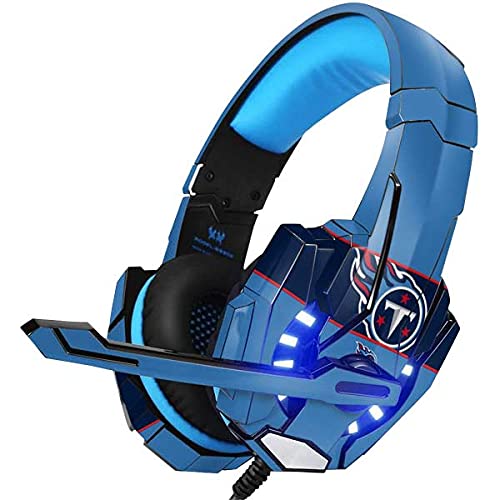 Skinit Decal Skin Compatible with BENGOO G9000 Gaming Headset - Officially Licensed NFL Tennessee Titans Zone Block Design