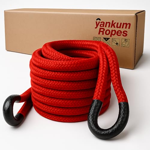 Yankum Ropes,Kinetic Recovery Rope Made in The USA, 7/8 x 30 Tow Rope for Truck Heavy Duty, Kinetic...