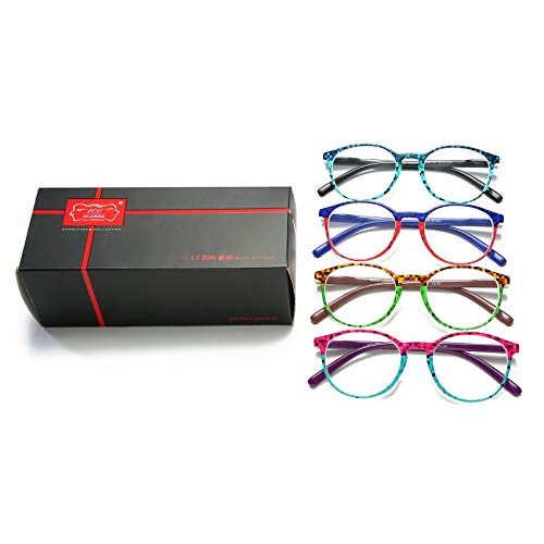100 Classic Ladies Round Spring Hinge Reading Glasses Great Value Cute Rainbow Colors Readers For Women 6032 (2.50) #TOP5