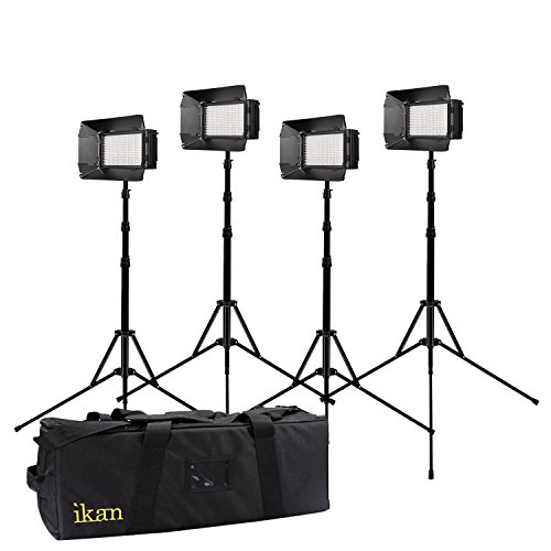 Ikan Mylo Mini Bi-Color 4-Point LED Light Kit, Black (MB4-4PT-KIT)