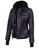 Design classique et confortable : avec une fermeture éclair durable, des poches pratiques et un design intemporel, cette veste en cuir pour femme combine le confort quotidien, grâce à sa doublure en polyester doux avec un style polyvalent pour les tenues décontractées et habillées.