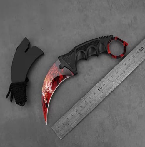 Image of Multipurpose Stainless Steel Utility Knife with Protective Sheath | Sharp Blade, Anti-Slip Ergonomic Grip | Portable & Lightweight Tool for Kitchen, Home, Outdoor, Camping & Everyday Tasks (Red)