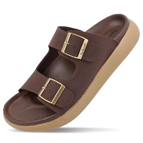 Image of WALKAROO Men's Fashion Slide Sandal with Cushion Sole and Lightweight - WC4487