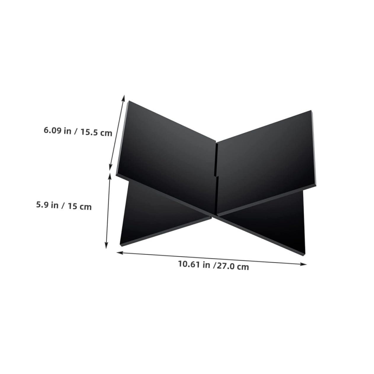 2 set Leggi Libri in Acrilico Trasparente e Nero Supporto Multiuso per Ricettari Libri di Testo e Riviste Leggio da Tavolo Stabile per Cucina Scrivania e Tavolino