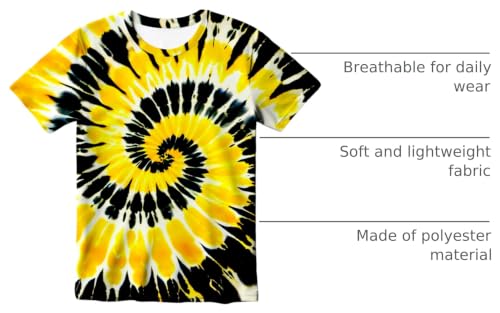 Image of Kids Tie Dye T-Shirt, Children Tie Dye Short Sleeve Tee Shirt for Kids