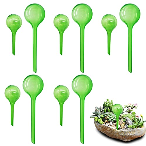 OJYUDD-10-PCS-Plastic-Automatic-Watering-GlobesWatering-Balls-for-Indoor-PlantLazy-Watering-Drip-Irrigation-EquipmentMini-Self-Watering-Globe-for-PlantsFlowers2-SizeGreen