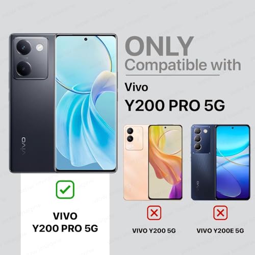 Image of COVERBLACK Soft Rubber Back Cover Compatible Model for Vivo V2401 / Y200Pro 5G - Transparent