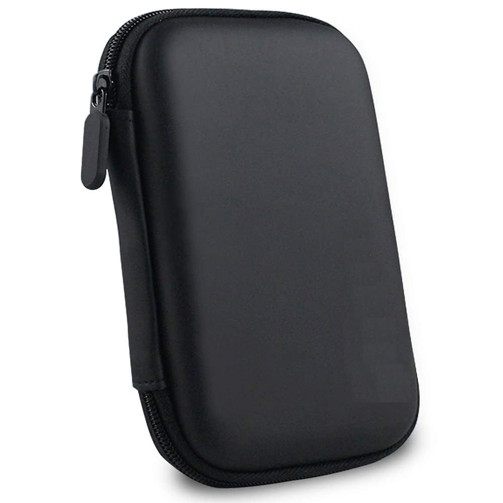 Hard Drive Carrying Case Storage Organizer Bag 2.5-inch EVA Carry Pouch Compatible with WD Elements Seagate Passport Toshiba Earphone Power Bank USB Cable & Portable Hard Drives Black-image-17