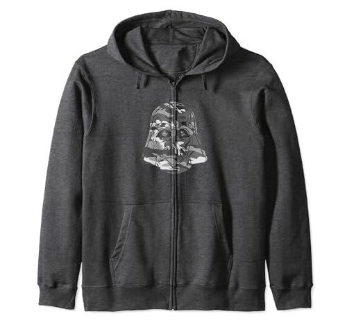 Star Wars Darth Vader Grey Camo Helmet Fill C1 Zip Hoodie