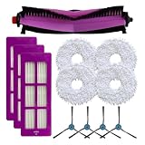 Compatible with Eureka J15 Pro Ultra Vacuum Parts Kit Main Side Brush Filter Mop Cloth Replacement Accessories Cleaning Tools Set
