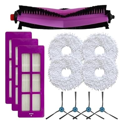 Compatible with Eureka J15 Pro Ultra Vacuum Parts Kit Main Side Brush Filter Mop Cloth Replacement Accessories Cleaning Tools Set