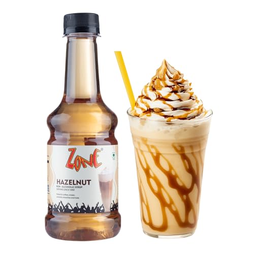 Image of Zone Hazelnut Syrup 300ml | Sweet & Nutty Caramelized Hazelnut Flavor for Coffees, Cocktails, Desserts & More | 35+ Flavours