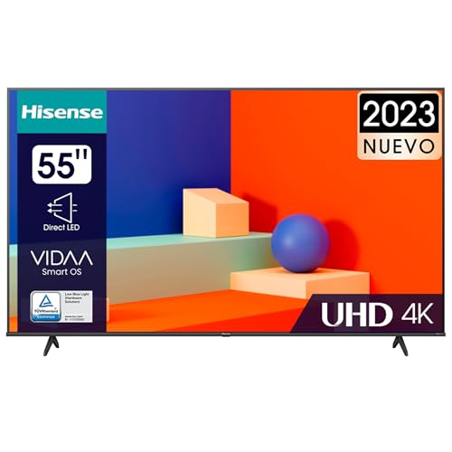 Hisense TV 55A6K - UHD 4K, Smart TV de 55 Pulgadas, Dolby Vision, Modo juego Plus, DTS Virtual X, control por voz televisor (2023)