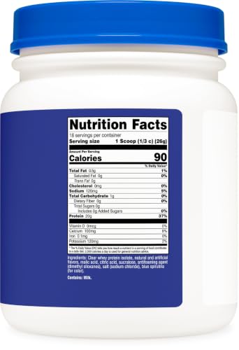 Image of Nutricost Clear Whey Protein Isolate Powder (Berry Blast) 1 LB, Gluten-Free | 20g of Protein, 0g Added Sugar, GMO-Free