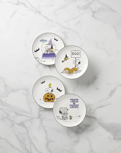 Image of Lenox Great Pumpkin Halloween Accent Plates, Appetizer Plate Set for 4