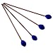 Vankcp Marimba Mallets, 1 Pair Medium Blue Hard Yarn Marimba Mallets and 1 Pair Rubber Mallets Sticks with Wood Handle for Percussion Marimba Playing Glockenspiel Marimba (Style 1)