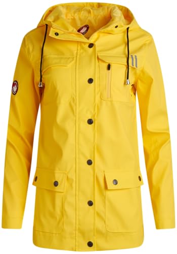 CANADA WEATHER GEAR Womens Rain Jacket - Weather Resistant Lightweight Trench Coat with Adjustable Hood (Sizes: S-XXL)