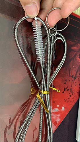 ICEYLI 2 Pack 60 Inch Long Pipe Cleaner Flexible Tube Cleaning Brush Fridge Cleaning Tool,Stainless Steel Kitchen Drain Tube Cleaning Brushes Sink Fridge Skinny Pipe Drain Dredge Cleaning Tool