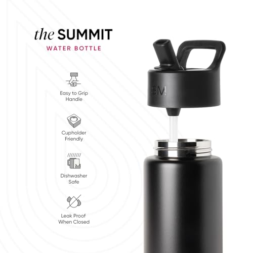 Image of Simple Modern Kids Summit Water Bottle with Straw Lid | SEGA Sonic the Hedgehog 14oz Stainless Steel Cup Insulated Tumbler for Toddlers, Boys, Girls, School | Sonic Stars