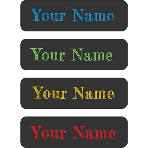 64 Custom Waterproof Name Labels, Dishwasher Safe Personalized Chalkboard Boy Name Stickers for Daycare, School, Camp, Travel, Baby Bottles, Clothes, Lunch Boxes and Cups, School Supplies Cover
