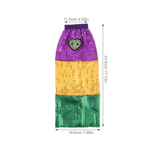 Accessoires de costume brillants avec guêtres à paillettes de carnaval