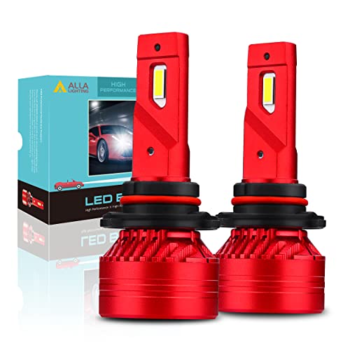 Alla Lighting 9005 HB3LED Headlight Bulbs, 12500Lms 700% Brighter 6000K~6500K Xenon White 90W, High, Low Beam Headlamps Replacement