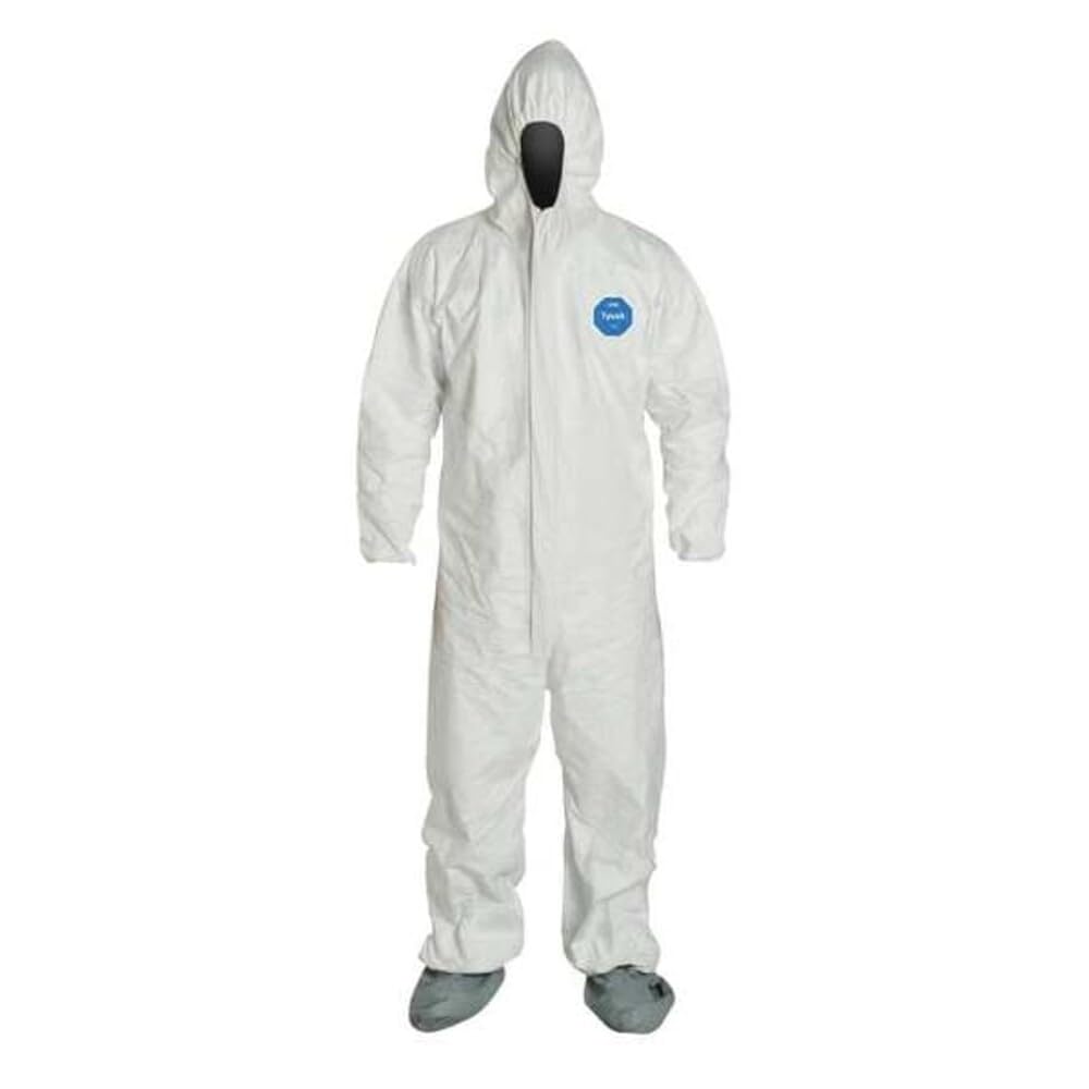 Tyvek 400 TY122S Disposable Protective Coverall Hood, Boots