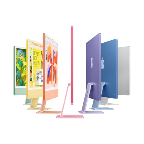 Apple iMac 24" with Retina 4.5K Display, M4 Chip with 10-Core CPU and 10-Core GPU, Late 2024 - Silver, Gigabit Ethernet, Standard Display, Magic Keyboard with Touch ID, 32GB, 1TB SSD - Image 9