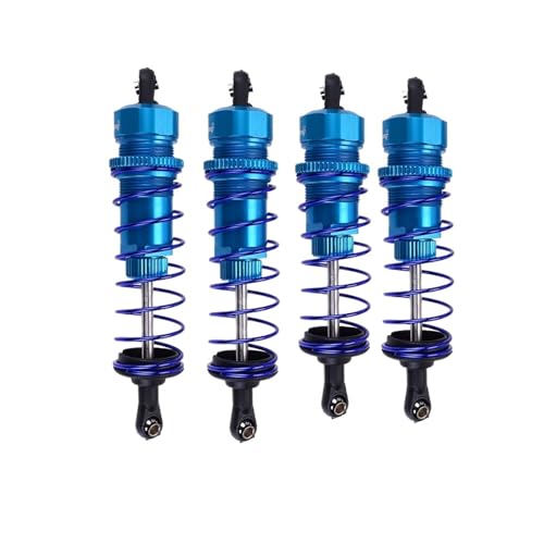 1/10 RCパーツ 92mmフロント 105mmリアショックアブソーバーダンパーサスペンション、 トラックに対応(4Pcs blue)