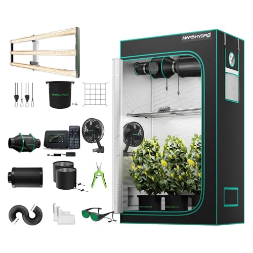 MARS HYDRO Kit complet de tente de culture avec contrôleur intelligent 43, FC4000 Samsung LM301H - Contrôle par application - Lampe de culture à intensité...